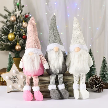 Коледен гном Безлични кукла Забавни коледни декорации за дома Коледен орнамент Коледа Навидад Натал Нова година 2022