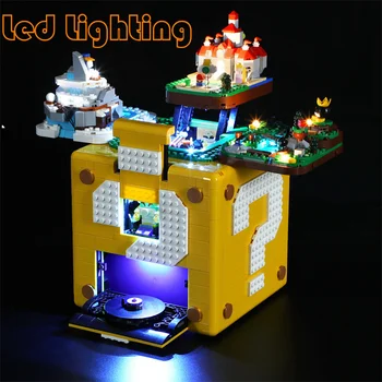 Комплект led Осветление За 71395 Super Mario 64 Question Mark Block Super Marioinged САМ Toy Led тухли (Само комплект led осветление)