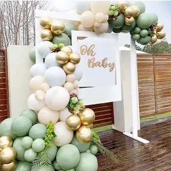 Комплект арка с венец от балони в ретро стил, зелени балони за вашата сватба, рожден Ден, украса за детската душа, аксесоари за балони