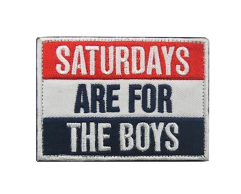 Ленти Saturdays are for the boys със забавни надписи, тактически военни ленти, нарукавная превръзка, икони бродирани с плетене на една кука отзад за жилетка cao