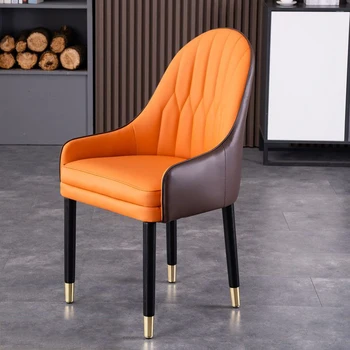 Лесен луксозен стол за хранене, постмодерната стол от масивно дърво в скандинавски стил, американски Потребителска маса, на стол, Кухненски мебели Sillas