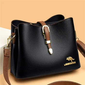 Луксозни дизайнерски дамски чанти-кофи, тенденция 2022, дамска чанта, портфейл, модни висококачествена кожена дамска чанта-месинджър Sac