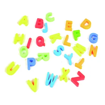 Магнитни обучение на буквите от азбуката, пластмасови етикети на магнит за хладилник, набор от образователни играчки за деца, обучаващи правопис и сметката