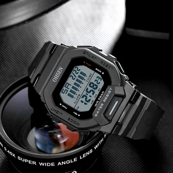 Марка дигитален Часовник OHSEN 5ATM Dive Мъжки Спортни Ръчен Часовник с черна гумена лента, Ръчни Часовници, Мъжки Часовници Reloj Masculino, най-Добрият Подарък