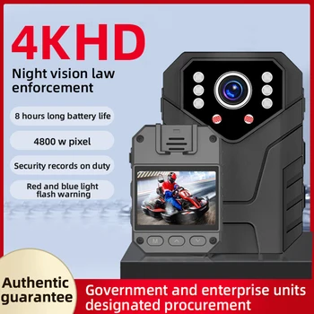 Мини камера за тялото 4K Full HD 1080P, 2-инчов IPS сензорен екран, видео рекордер за нощно виждане, камера мини за тялото охрана, полицията, Нова