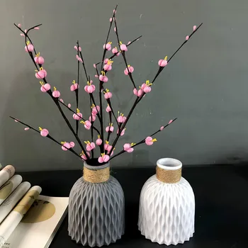 Модерна ваза за цветя имитация на керамични саксия, декорация на дома, пластмасов ваза, цвете споразумение, Декорация на дома, в скандинавски стил