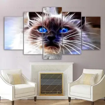 Модерна стенни картини за дома, Hd Безрамная абстрактна фотография на тема животни, сладък котка, плакат, върху платно