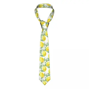 Мъжка Вратовръзка Класически Тесни Вратовръзки с Лимон И Листа, Тясна Яка, Тънки Ежедневни Вратовръзка, Аксесоари За Подарък