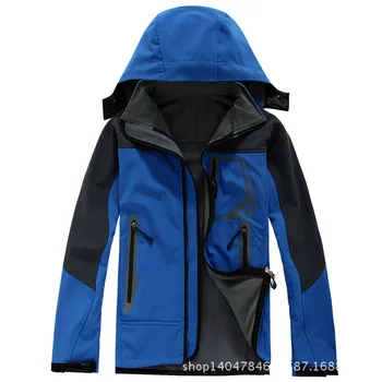 Мъжки водоустойчив ветроупорен флисовые якета за отдих на открито, планински туризъм яке