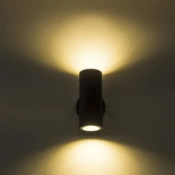 нагоре надолу Led стенни осветителни Тела външно осветление Водоустойчива IP65 Стенни аплици Лампа Черен led лампа за верандата лампара de pared exterior