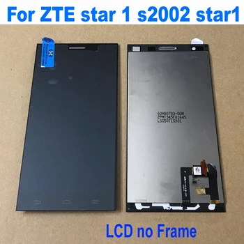 Най-добрите работния LCD дисплей, сензорен дисплей, дигитайзер, в събирането, сензор + рамка за телефон ZTE star 1 s2002 star1 Star One Pantalla