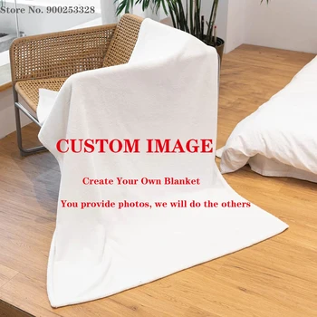 Обичай фланелен одеяла за мека мебел-легла Флисовое покривалото от принтом по заявка Индивидуални Подаръци Тънки юргани САМ Директен доставка