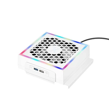 Основата на вентилатора за охлаждане с цветна подсветка RGB Atmosphere LED Поставка за игра охладител закачалка за конзола серия S