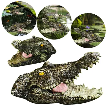 Открит Плаващ Крокодил, Водна стръв, Градина езерото, артистичен интериор, имитационный украшение, Градински аксесоари, реалистичен декор за парка на животните