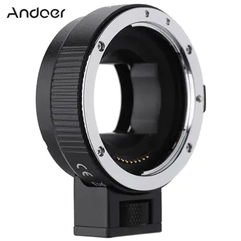 Преходни пръстен за обектива Andoer EF-NEXII с автофокус AF със защита от разклащане, за обектив Canon EF EF-S за пълен фотоапарат Sony NEX E Mount