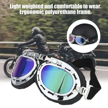 Реколта ветроупорен мотоциклетни очила за скутер, каска, очила за мотокрос, очила за ски, сноуборд, скутер, стоки за спорт на открито