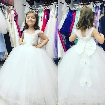 Сладък рокли на принцеси за деца, рокля с цветя модел за момичета, рокля с нос отзад на Колана-лента с дължина до пода, първата премяна за деца