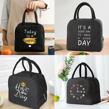 Случайна чанта за обяд, чанта-хладилник с цип, термосумка, обяд-бокс, холщовые чанта за пикник за обяд на апарати за работа, чанта с изображение на храна