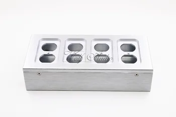 Сребриста изцяло алуминиева електрически контакт/корпус на корпуса контакти HiFi Power Case