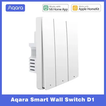 Стенен Прекъсвач Aqara D1 ZigBee Smart Wireless Key Light Дистанционно Управление Противопожарен Проводник С / БЕЗ Нейтрали Работи С приложение Mi Home Homekit