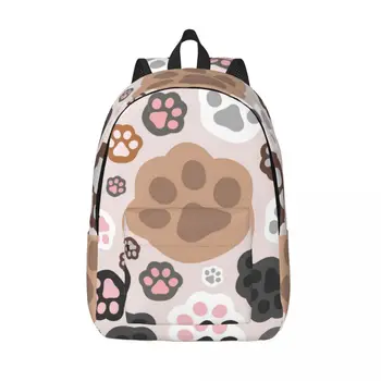 Студентски чанта, раница с удоволствие кошачьими крака, лека раница за родителите и децата на двойката, чанти за лаптоп