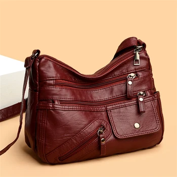 Тенденцията 2023, нови дамски чанти през рамо, висококачествени чанти от мека изкуствена кожа за дами, модни луксозни дизайнерски дамски чанти-незабавни посланици