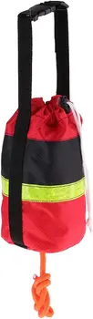 Чанта за каяк-Спасителна въжето/Кораб въже с чанта - 21 м неотражающей въжета, червено-черна чанта