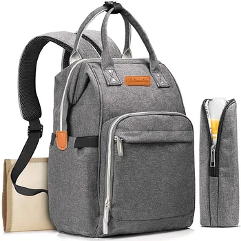 Чанта за майката, чанта за мама и бебе, актуална водоустойчив модерна чанта за майките на две рамо, USB многофункционална чанта за мама