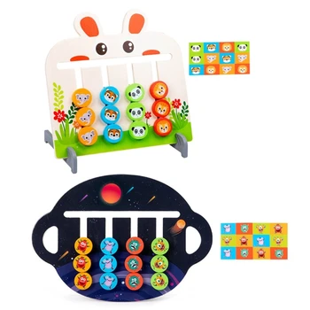 Шах с паметта, Играчка за момчета и момичета, на крехката възраст от 1 до 2 години Развитие играчка Монтесори детска Играчка с паметта Цветно животно